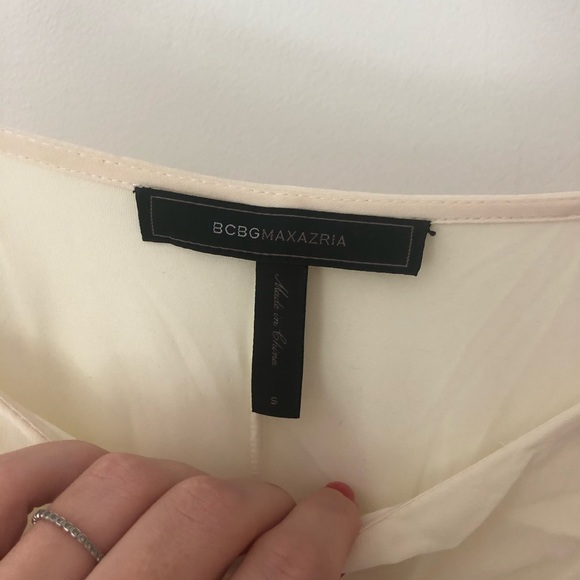 BCBG cream and studded scalloped blouse - Picture 2 of 2